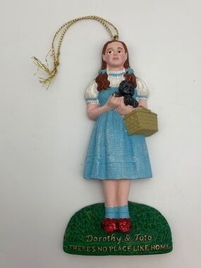 VTG Kurt Adler Wizard of Oz Dorothy & Toto 'No Place Like Home' Ceramic Ornament
